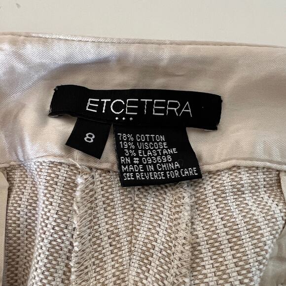 Etcetera Pinstripe Shorts Gold Buttons Size 8 - Picture 5 of 6